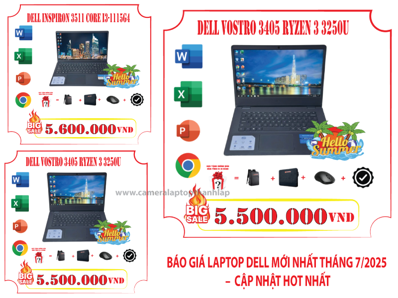 BÁO GIÁ LAPTOP DELL MỚI NHẤT THÁNG 7/2025 – CẬP NHẬT HOT NHẤT