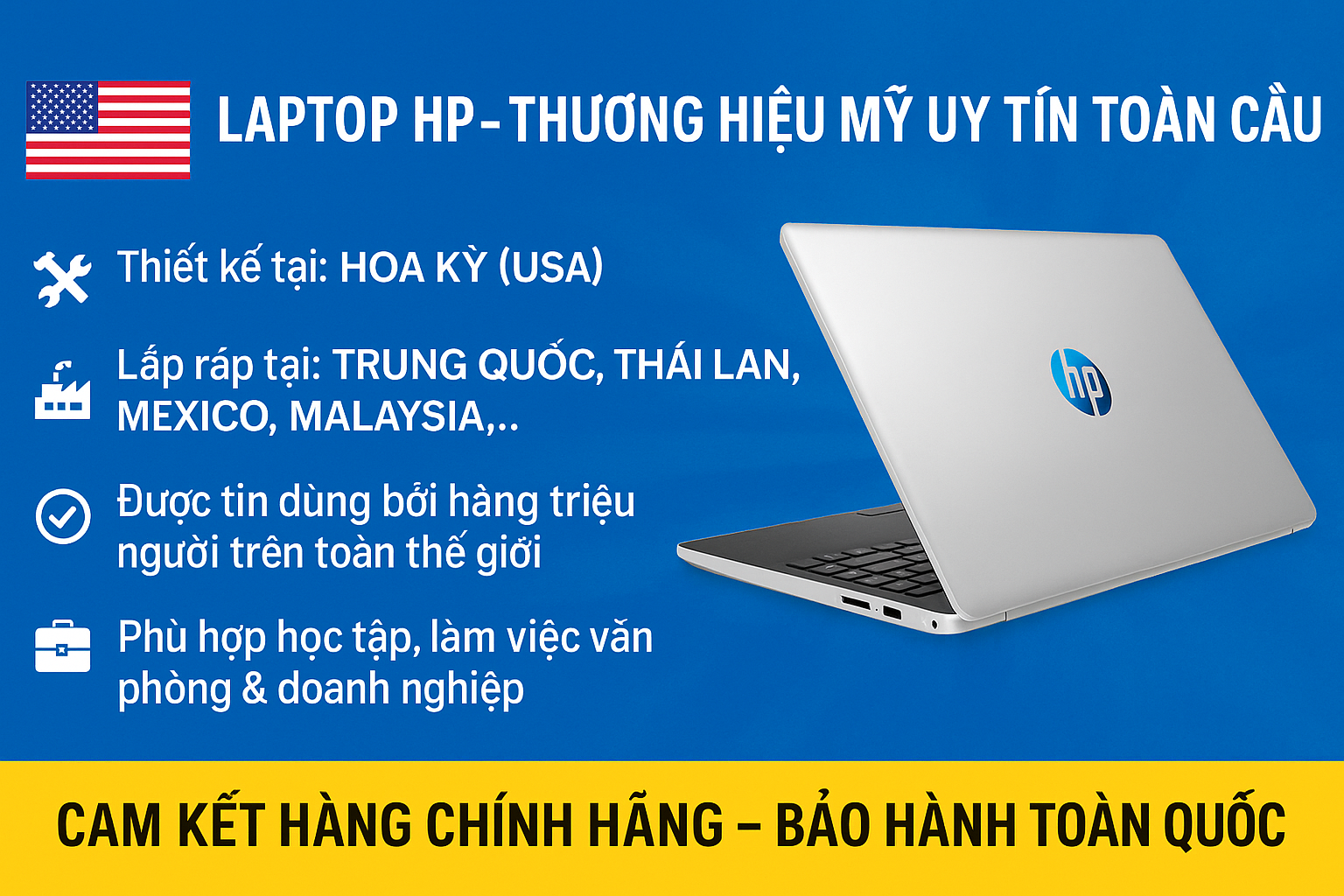 Laptop HP xuất xứ từ đâu?