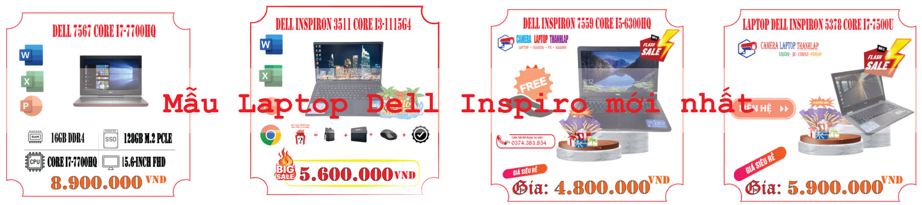Mẫu Laptop Dell Inspiro mới nhất