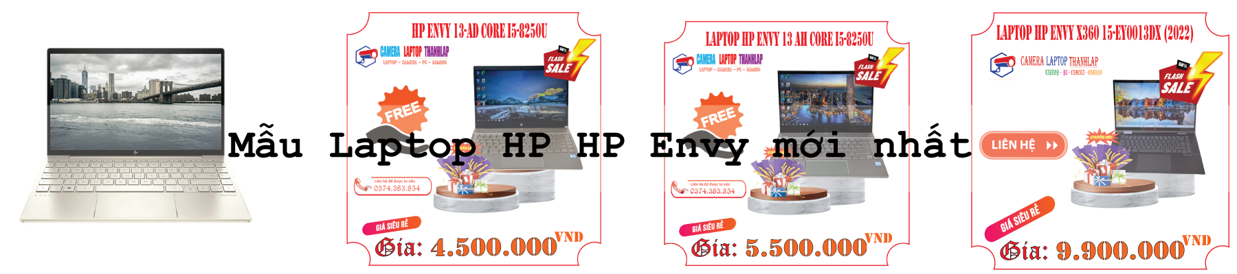 Mau Laptop HP HP Envy moi nhat