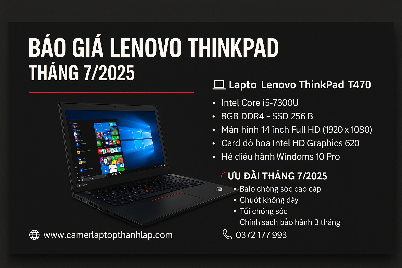 Mẫu báo giá Laptop Lenovo ThinkPad mới nhất tháng 72025