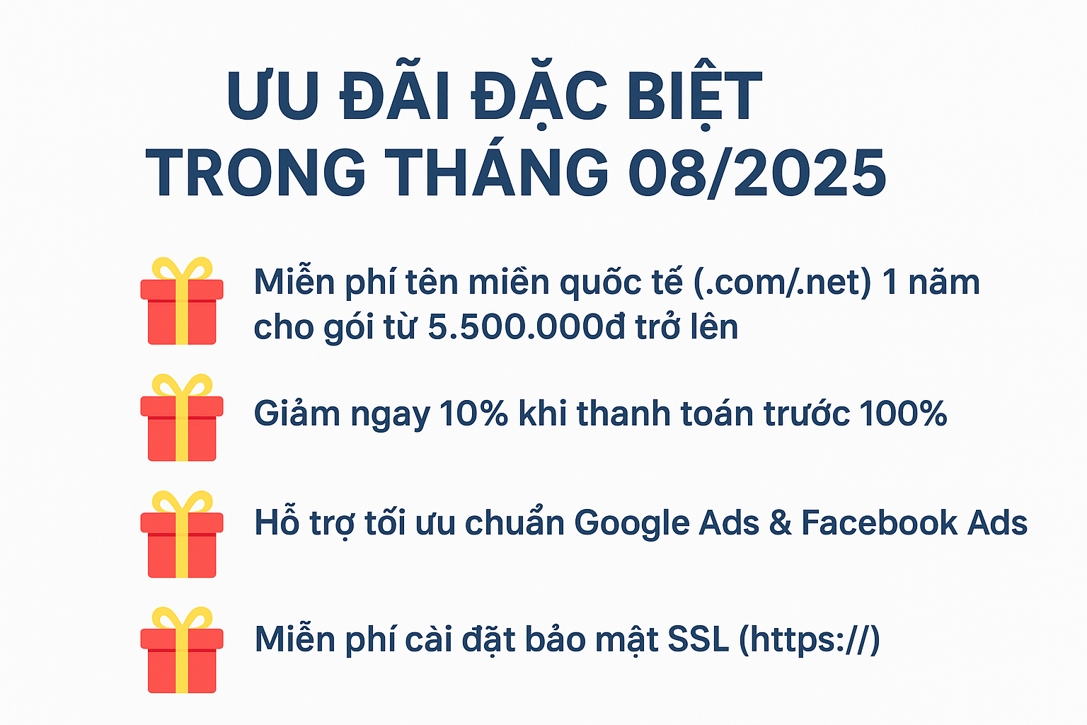 Uu dai dac biet trong thang 08