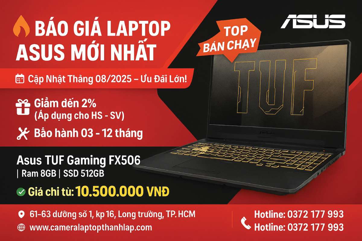 bao gia laptop asus thang 8