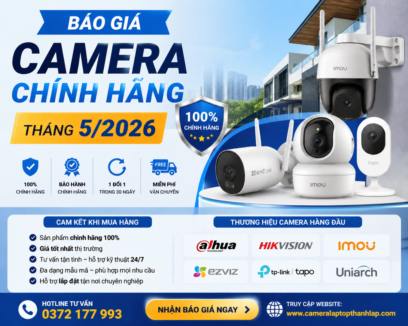 Báo giá camera chính hãng tháng 5