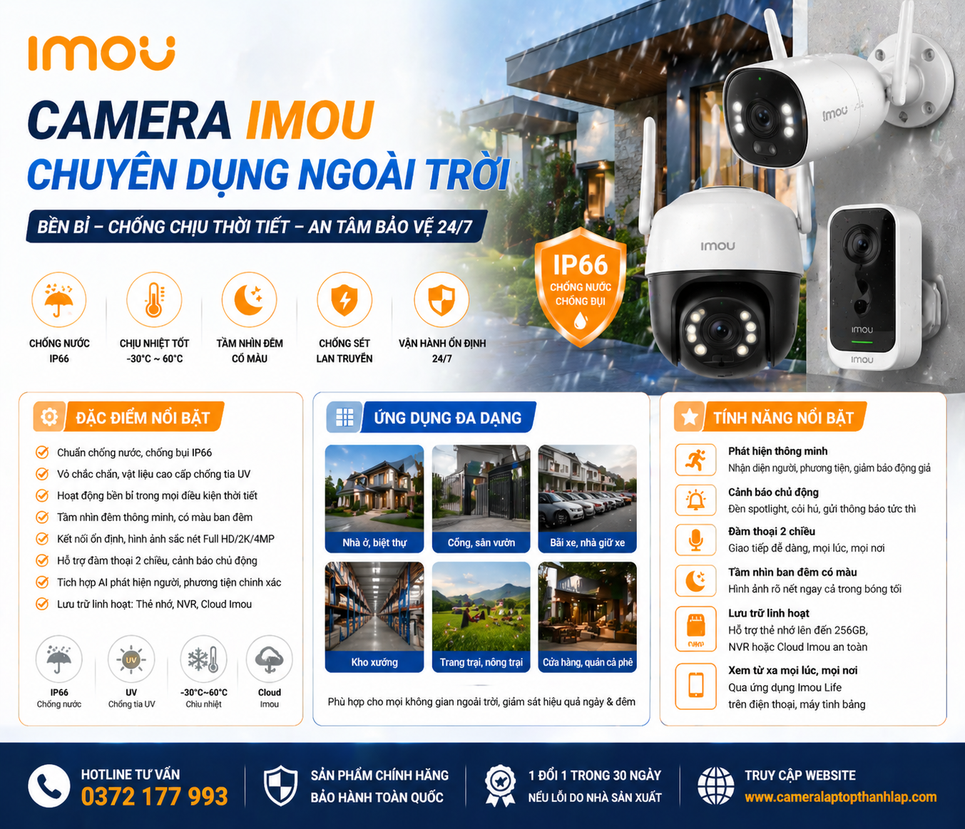 Camera Imou chuyên dụng ngoài trời