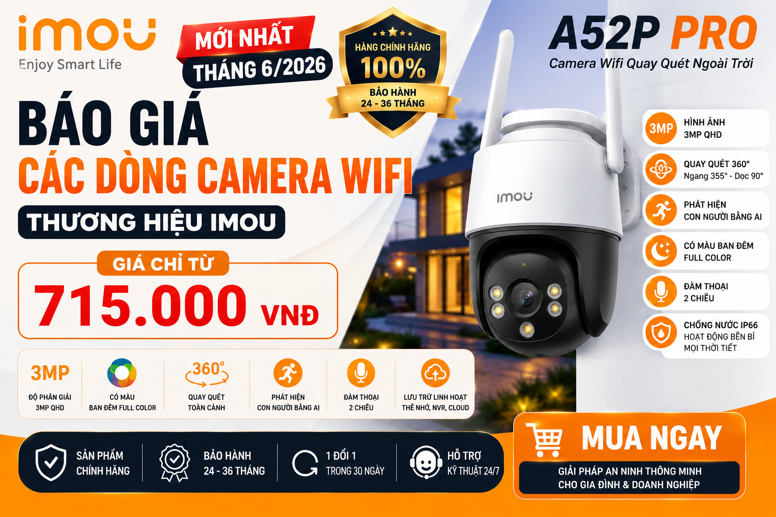 Báo Giá Camera Wifi Imou A52P PRO