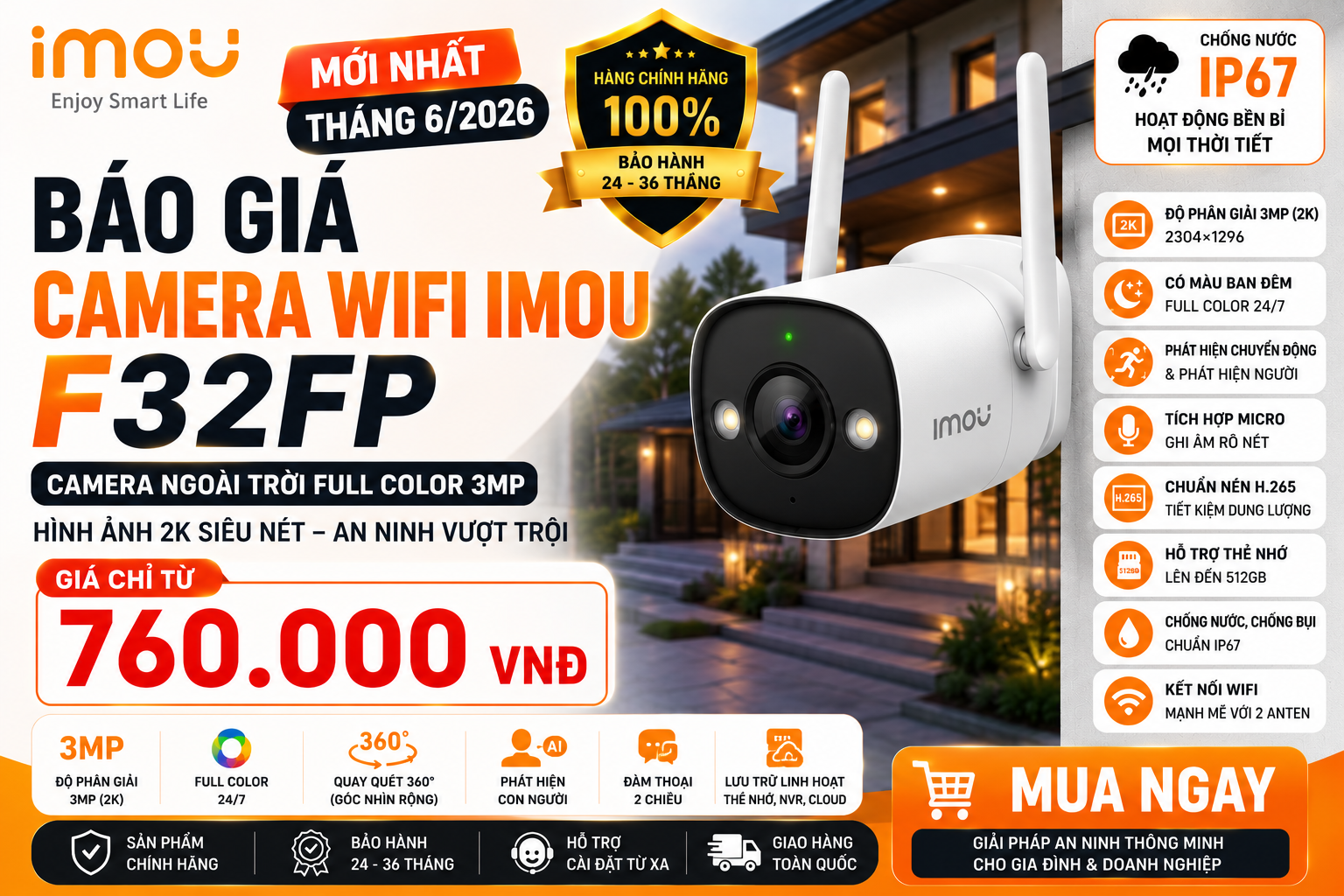 Báo Giá Camera Wifi Imou F32FP