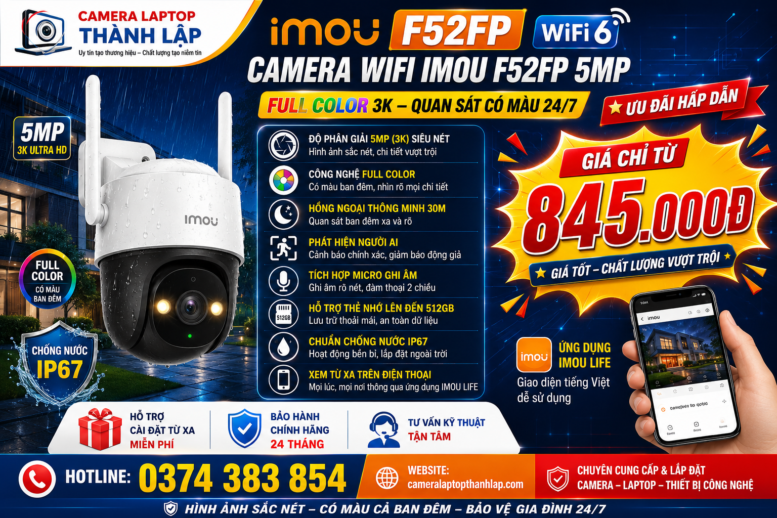 Báo Giá Camera Wifi Imou F52FP