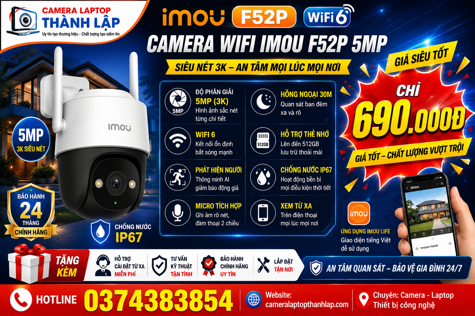 Báo Giá Camera Wifi Imou F52P