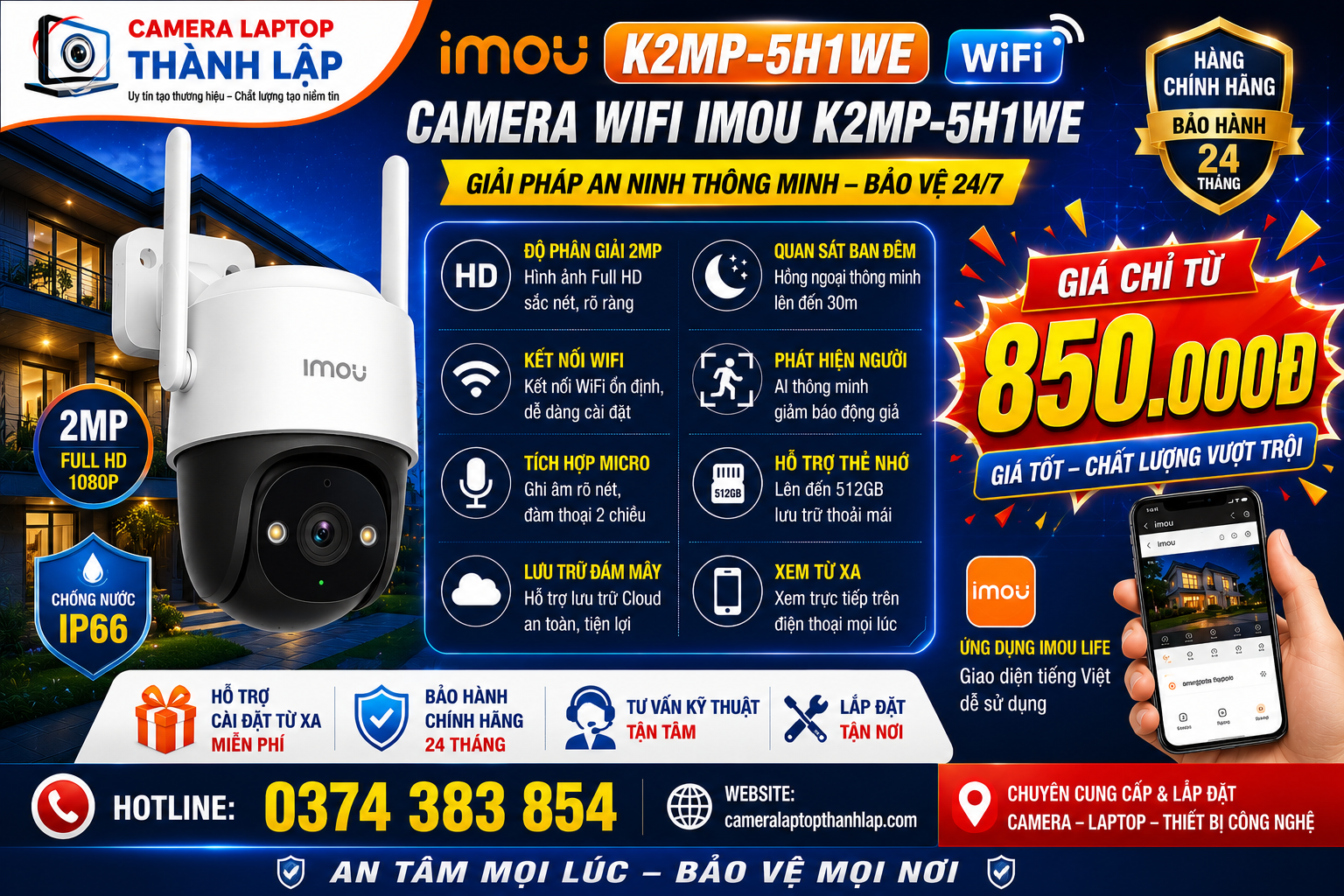 Báo Giá Camera Wifi Imou K2MP-5H1WE