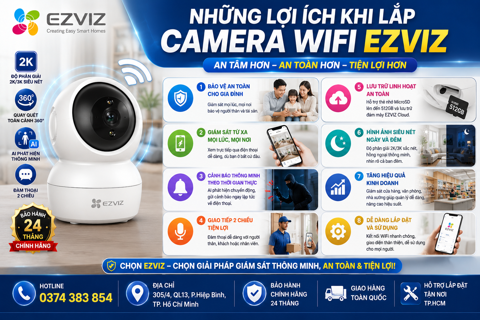 Những Lợi Ích Khi Lắp Camera WiFi Ezviz