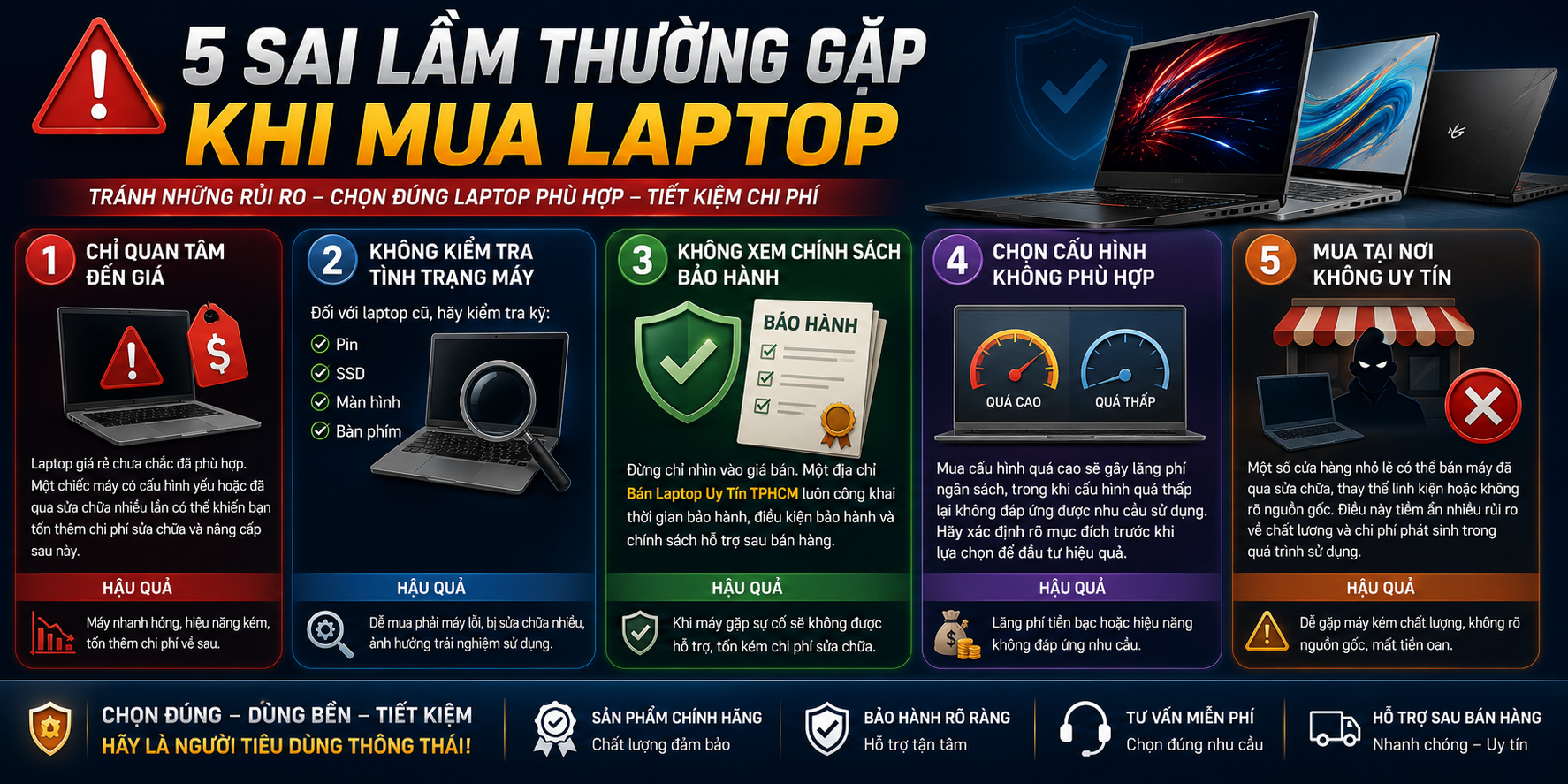 Những Sai Lầm Thường Gặp Khi Mua Laptop