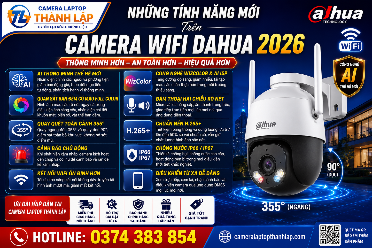 Báo Giá Camera WiFi Dahua Chính Hãng Tháng 06/2026 – Camera Laptop Thành Lập 7 Những Tính Năng Mới Trên Camera Wifi Dahua 2026