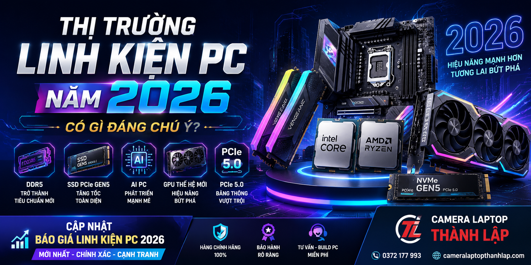 Thị Trường Linh Kiện PC Năm 2026 Có Gì Đáng Chú Ý- Báo Giá Linh Kiện PC 2026