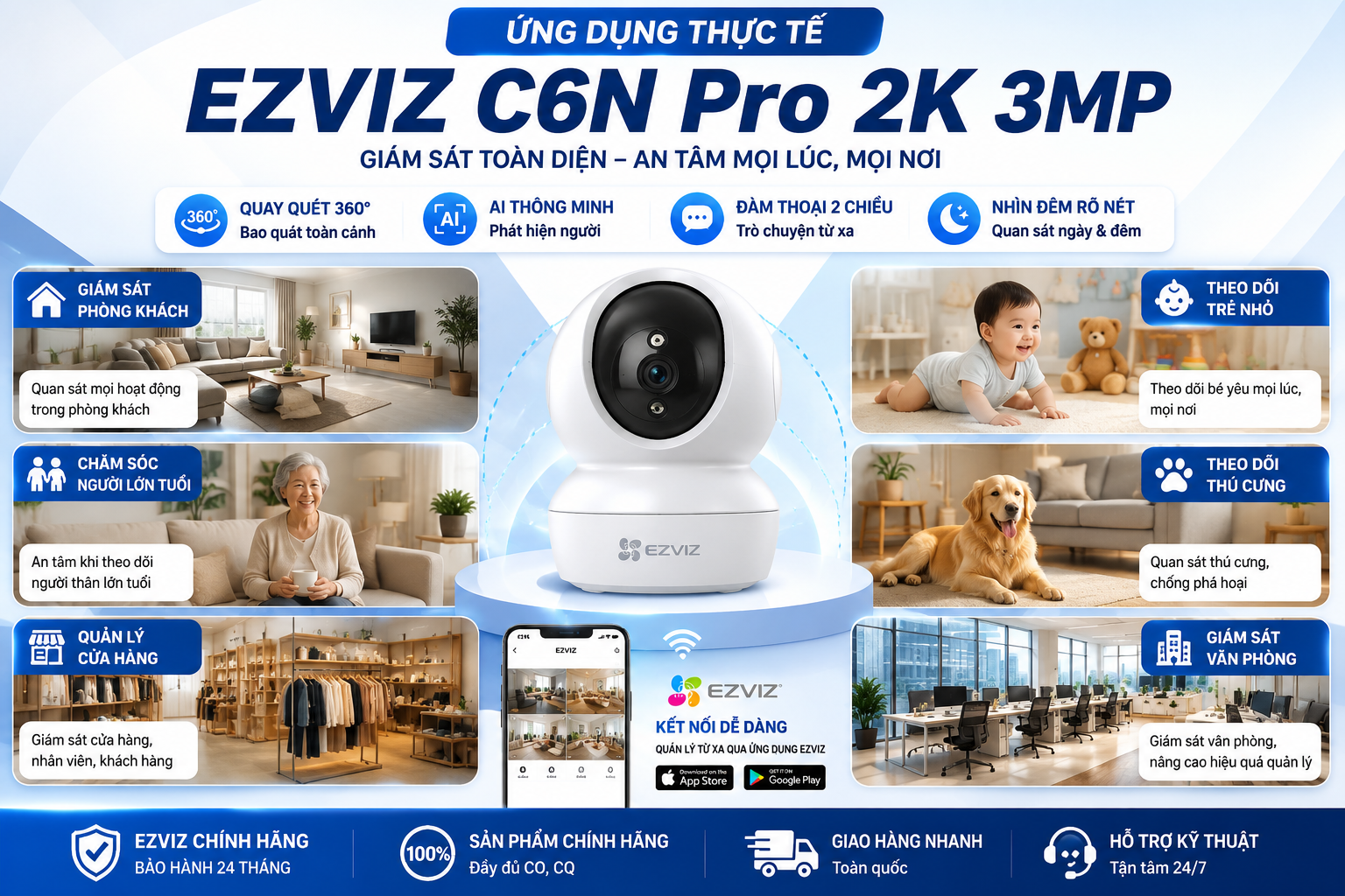 Camera EZVIZ C6N Pro 2K 3MP