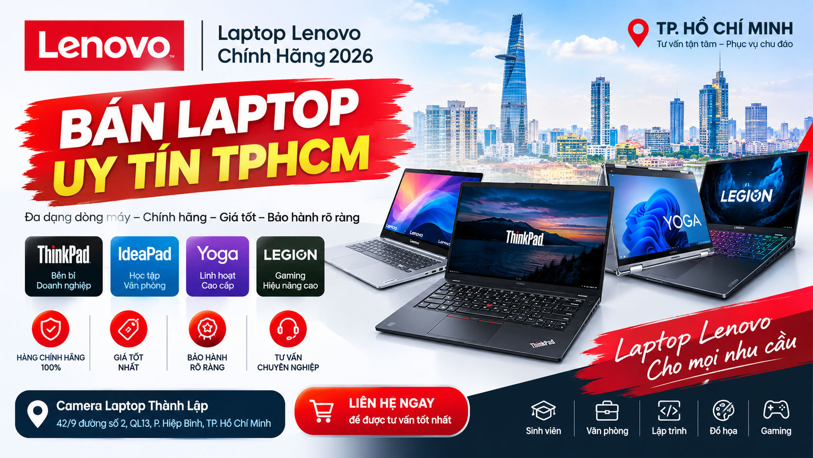 Bán Laptop Lenovo TP.HCM Laptop Uy Tín Chính Hãng 2026