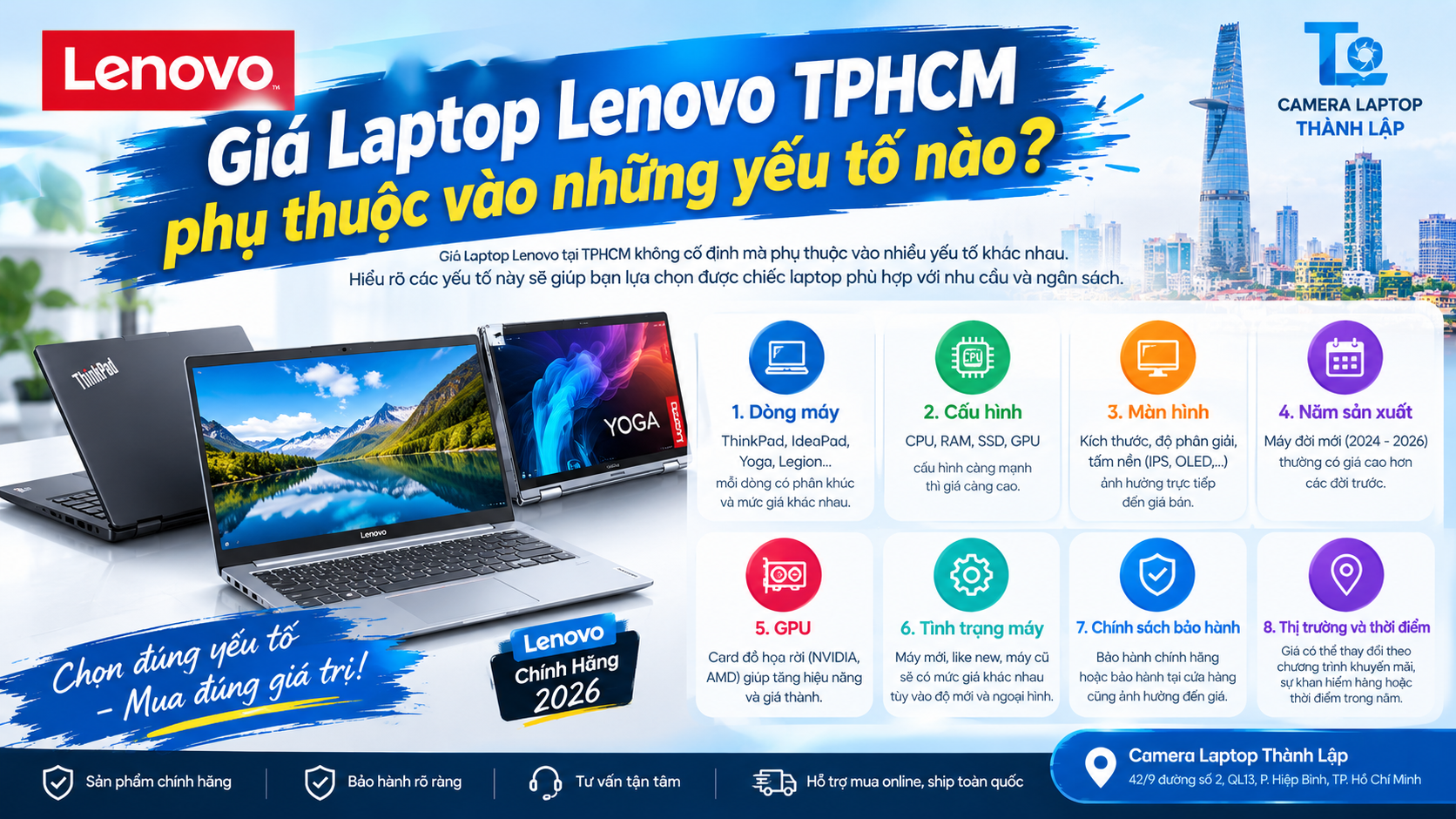 Bán Laptop Lenovo TP.HCM | Laptop Uy Tín Chính Hãng 2026 9 Giá Laptop Lenovo TPHCM phụ thuộc vào những yếu tố nào