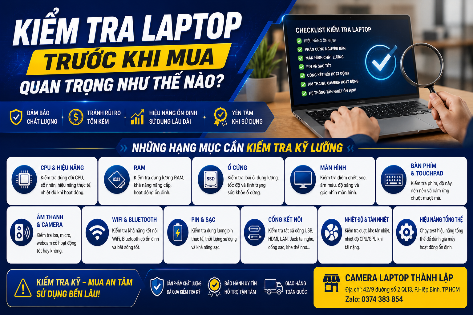 Kiểm tra laptop trước khi mua quan trọng như thế nào