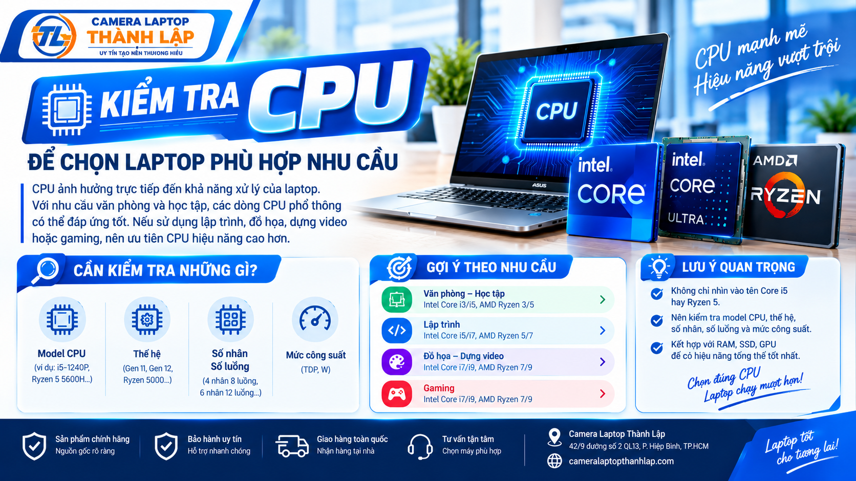 Kinh nghiệm chọn mua Laptop Asus Chính Hãng - Kiểm tra CPU
