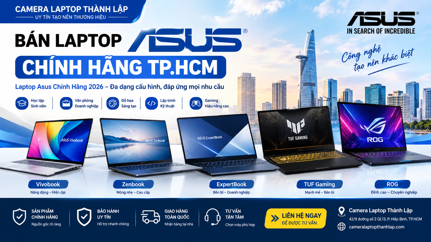 Bán Laptop Asus Chính Hãng TP.HCM – Laptop Asus Chính Hãng 2026