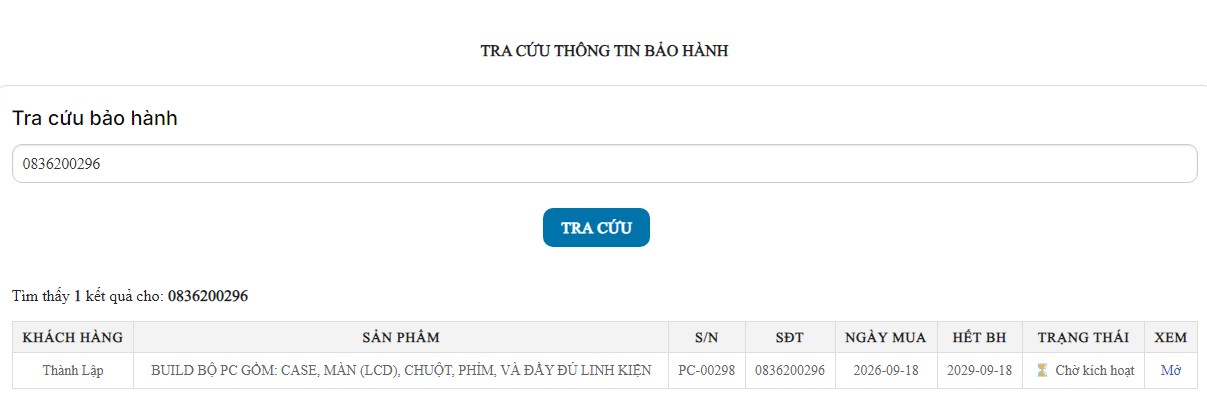 Tra Cứu & Kích Hoạt Bảo Hành Laptop 2026 | Hướng Dẫn Chi Tiết 4 Kich hoat BH 1