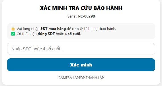 Tra Cứu & Kích Hoạt Bảo Hành Laptop 2026 | Hướng Dẫn Chi Tiết 5 Tra Cứu & Kích Hoạt Bảo Hành Laptop 2026 - Xác minh tra cứu BH