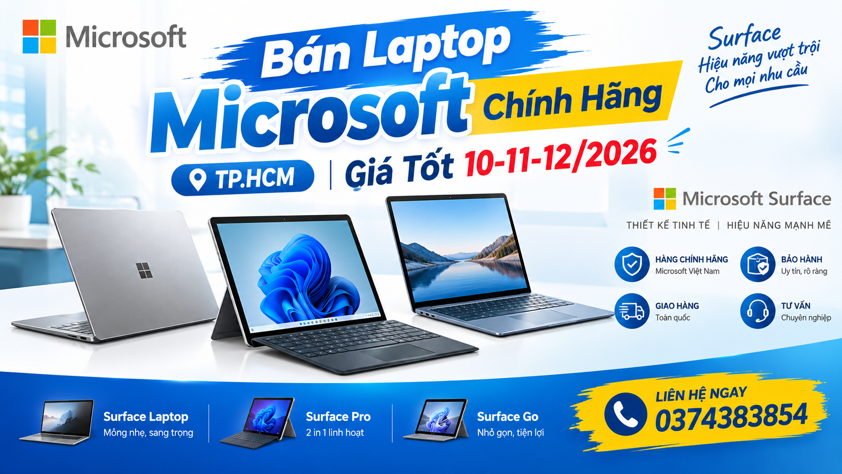 Bán Laptop Microsoft Chính Hãng TP.HCM