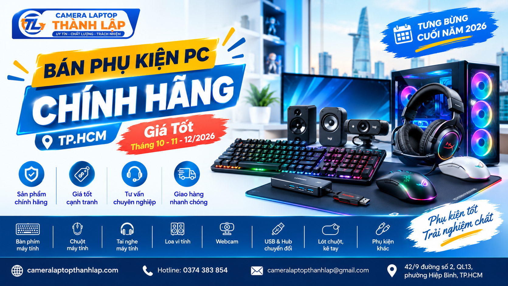 Bán Phụ Kiện PC Chính Hãng TP.HCM