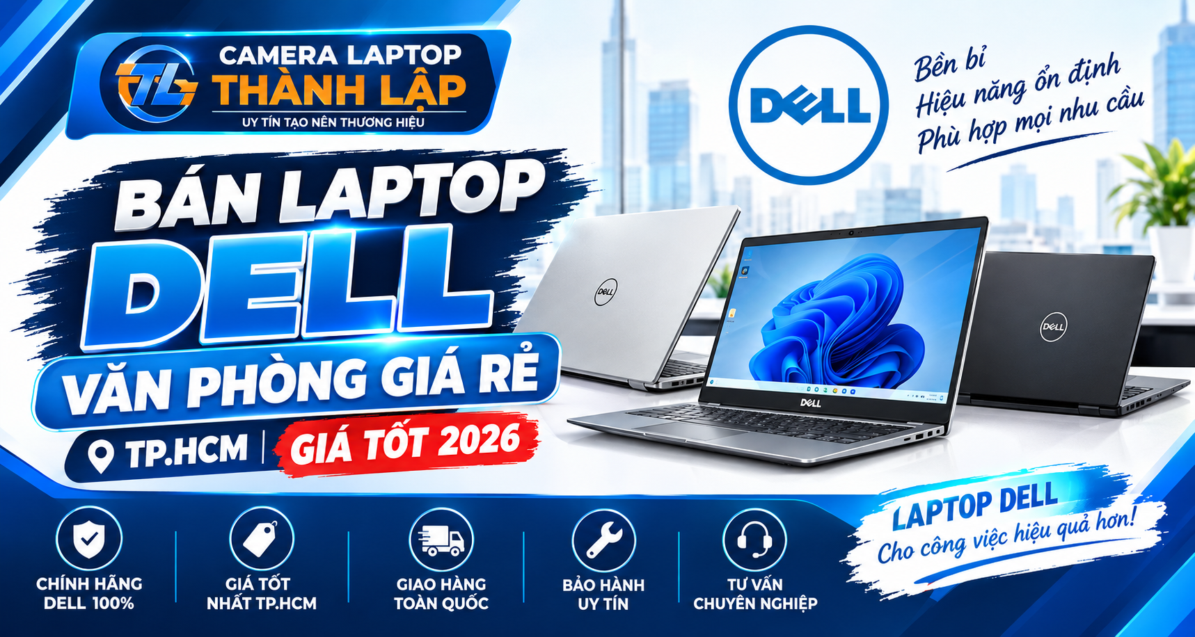 Bán Laptop Dell Văn Phòng Giá Rẻ TP.HCM | Giá Tốt 2026 1 Bán Laptop Dell Văn Phòng Giá Rẻ TP.HCM | Giá Tốt 2026