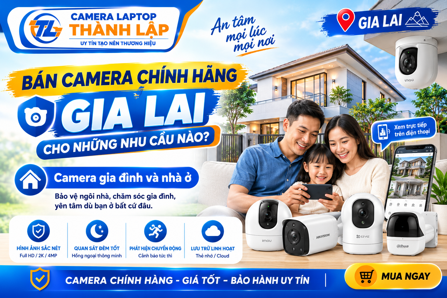 Bán Camera Chính Hãng TP.HCM | Giá Tốt 2026 2 Camera chinh hang Gia Lai – An tam moi luc