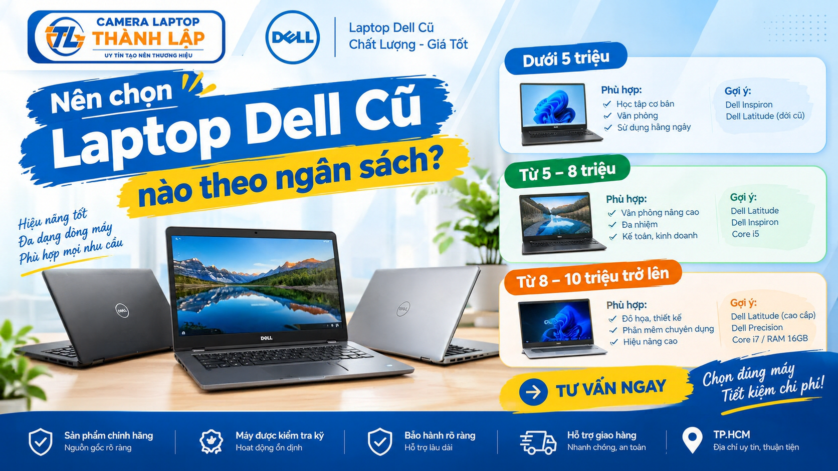 Huong Dan Chon Laptop Dell Cu Theo Ngan Sach
