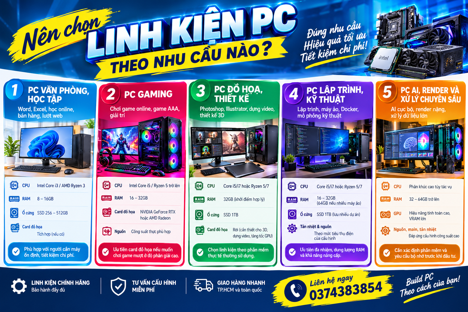 Huong Dan Chon Linh Kien PC Theo Nhu Cau