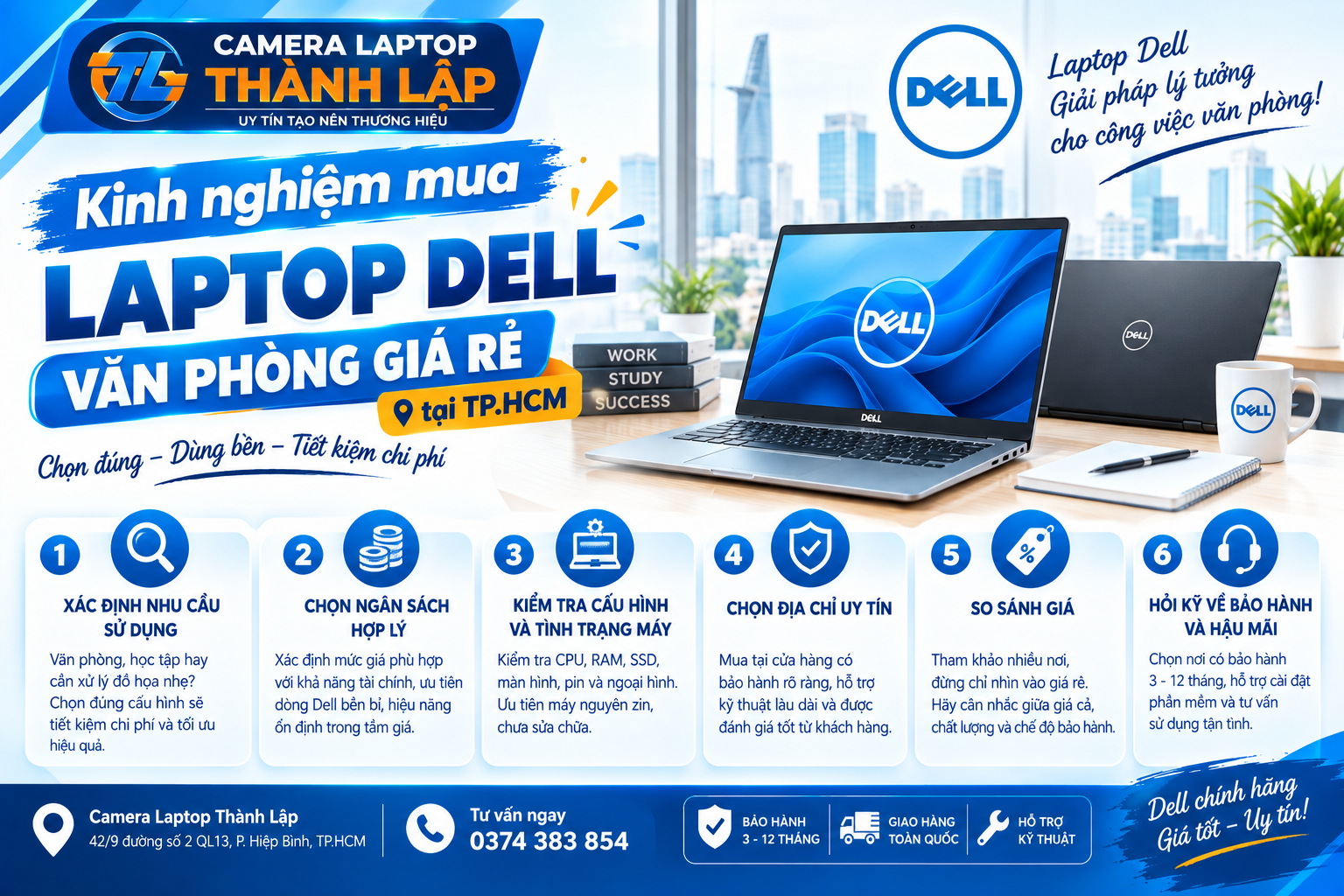 Bán Laptop Dell Văn Phòng Giá Rẻ TP.HCM | Giá Tốt 2026 5 Kinh nghiệm mua laptop Dell văn phòng giá rẻ tại TP.HCM