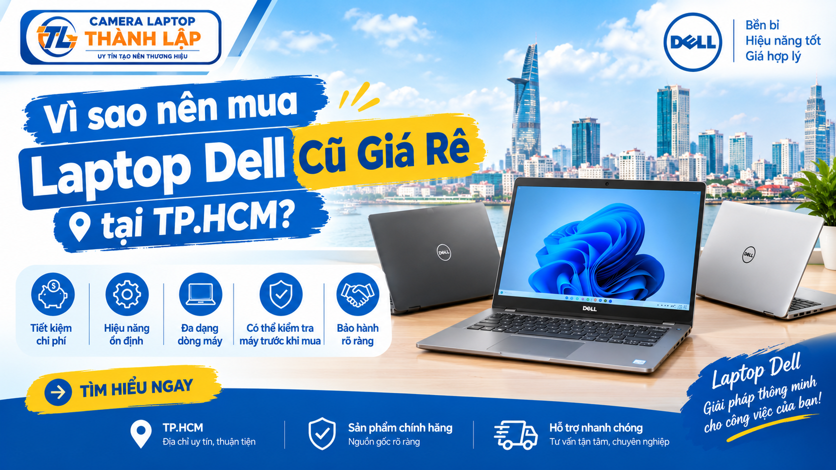 Vì sao nên mua laptop Dell cũ giá rẻ tại TP.HCM?