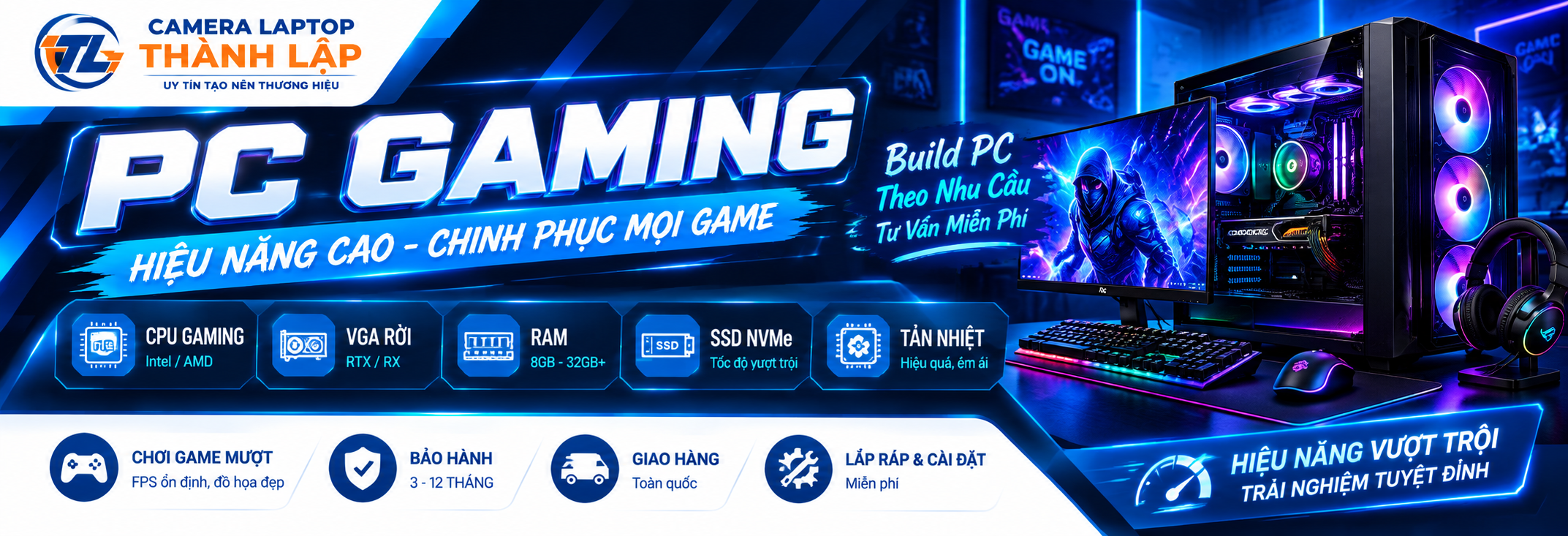 PC Gaming Neon Hieu Nang Vuot Troi