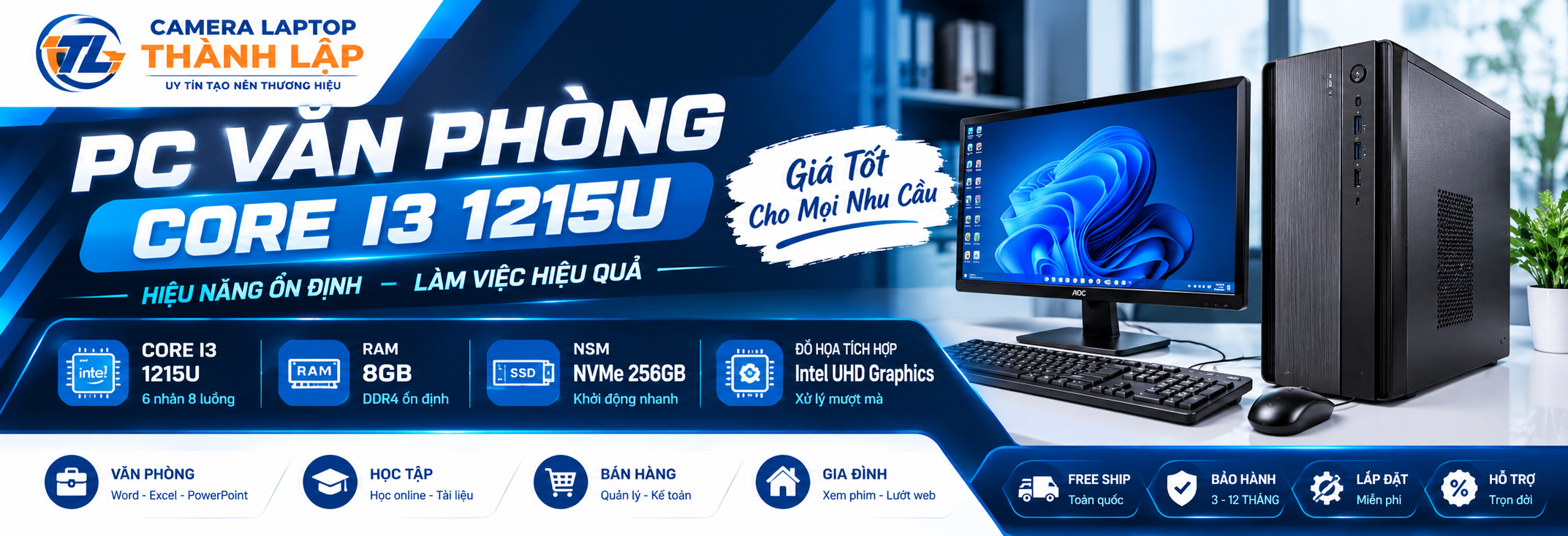 PC Van Phong Core i3 1215U